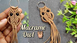 DIY Handmade Macrame Owl keychain | DIY bird owl 