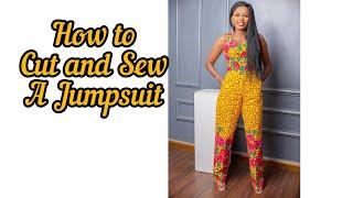 How to Cut and Sew a Jumpsuit.Its beginner Friendly.