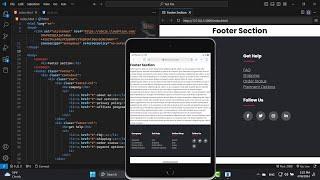 How to create a footer section in html & css