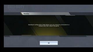 Failed to download the configuration check you network connection Cod Mobile
