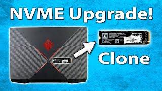How To Clone NVMe SSD to Larger NVMe SSD : HP Omen Laptop Example