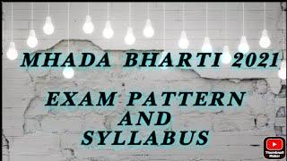 MHADA BHARTI 2021 exam pattern, syllabus and detailed analysis...