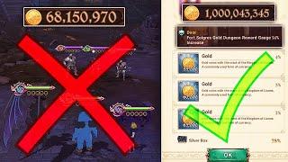 How To Farm Gold *THE RIGHT WAY* On Grand Cross! Tips & Tricks To Get More! (7DS Grand Cross)