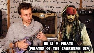 show MONICA Ukulele Разбор#1 - Hans Zimmer - He is a pirate (tutorial ENG subs Fingerstyle)