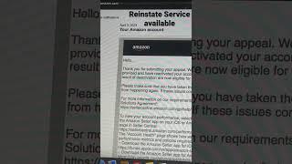 Amazon section 3 account reinstatement | I have Insider In Amazon. com