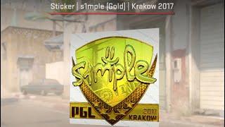 Counter Strike 2 - All Krakow 2017 Gold Autograph Stickers Showcase