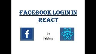 Facebook Login in React