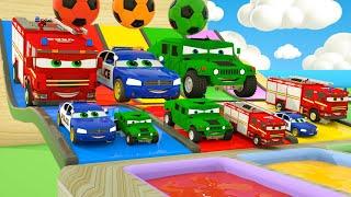 Wheels On The Bus, Bingo Song, Finger Family - Police Car, Fire Truck & Nursery Rhymes kids songs