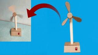 How To Make A Mini Table Fan At Home || Easy Cardboard Table Fan || Best Out Of Waste