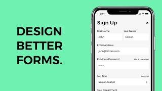 UI/UX | Design Better Forms - 5 Tips For Designing Mobile Forms