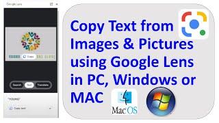 Copy Text from Images & Pictures using Google Lens in PC, Windows or MAC