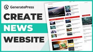 GeneratePress News Theme Customization | create professional News Website Using GeneratePress