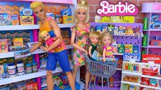 Barbie & Ken Doll Family Mini Mart Grocery Shopping