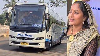 #Volvobus  #WomanVolvoDriver Woman's high technology Volvo Bus driving video by Monalisa