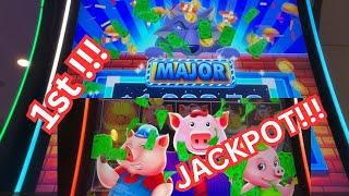 I CRACKED THE CODE! My 1st MAJOR on MONEY MANSION HUFF N' PUFF slot machine!!! JACKPOT!!!