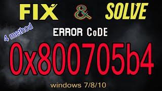 How to Fix Windows Update Error 0x800705b4 in Windows 10,8,7 - [4 Solutions 2020] EASY FIX