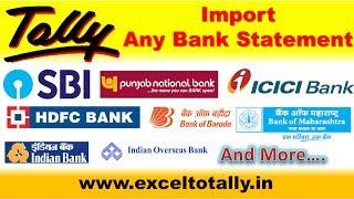 Any Bank e-Statement Import into Tally From Excel | English ️