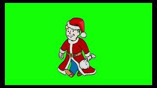 Merry Christmas green screen | green screen santa claus fast walk | green screen effect