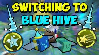 Switching To A *BLUE HIVE* (With 500 BILLION HONEY) | Roblox Bee Swarm Simulator