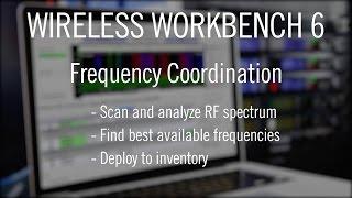 Shure Wireless Workbench 6 - Frequency Coordination Tab