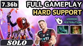 7.36b - Solo WITCH DOCTOR Hard Support Gameplay - Dota 2 Full Match Gameplay
