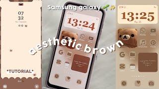 how to make your Android phone aesthetic| aesthetic brown theme | Samsung a13 aesthetic 