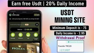 New Usdt Mining Site | usdt earning site | trx mining app | usdt Cloud Mining | usdt investment site