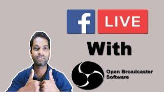 How to livestream on Facebook using OBS ( Hindi )