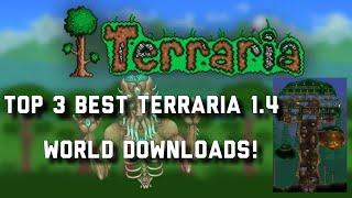 Top 3 Best Terraria World Downloads! (IOS/ANDROID) (LINKS IN DESCRIPTION) | Terraria 1.4