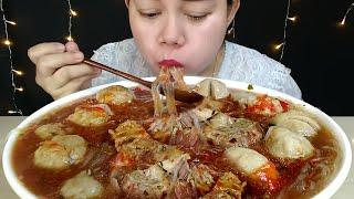 Mukbang Bakso Sapi Soun Extra Lemak Sapi dan Kuah Cabe Rawit