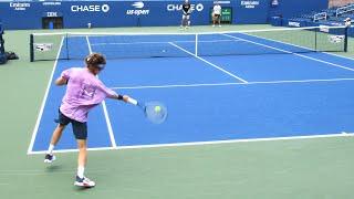 Andrey Rublev Tests Forehand BWEH Power with New Racket