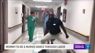 Mommy-to-be, nurses dance through labor