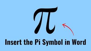 How to Insert the Pi Symbol in Microsoft Word π π π