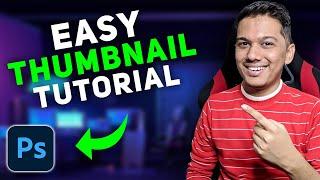 How To Make THUMBNAILS in Photoshop EASILY - Hindi