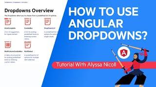 How To Use Angular DropDowns? | Kendo UI for Angular Tutorial: Episode 1