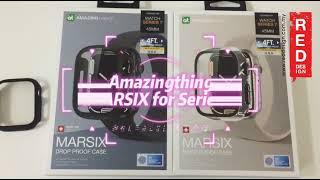 Amazingthign MarsixSeries Case with 9H Tempered Glass for Apple Watch 45mm 41mm