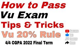 How to pass vu Exam l Final term 2022 | How to prepare vu final exam 2022 #vu #finalterm #2022