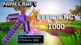 How to Get an Efficiency 1000 Pickaxe in Minecraft Bedrock | Bedrock Commands