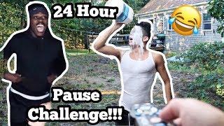 24 Hour Pause Challenge w/ My Bestfriend! GONE WRONG!