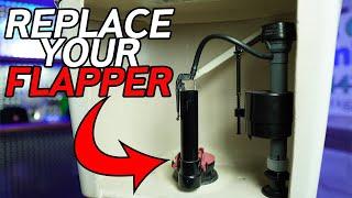 How to Replace a Toilet Flapper Valve - EASY DIY Plumbing