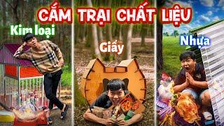 24h Cắm Trại Làm Nhà Bằng Giấy vs Nhựa vs Sắt | Cắm Trại Theo Vật Liệu Giấy Nhựa Sắt