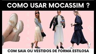 Como usar Loafer, Mocassim ou Oxford com Saias e Vestidos