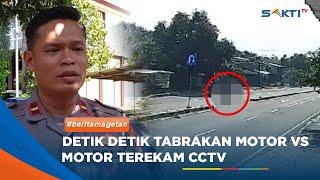 MAGETAN - Detik Detik Tabrakan Motor Vs Motor Terekam CCTV,  2 Orang Meninggal Dunia