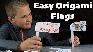 Easy Origami Flag: How to fold custom paper flags.