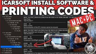 iCarsoft Installation of Software and Printing Error Codes