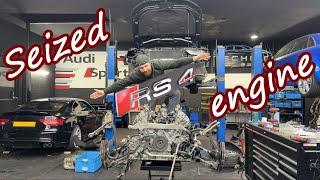 RS4  V8 engine tear down after other garage ''rebuild'' it for 12.000£ but shortly after it seized