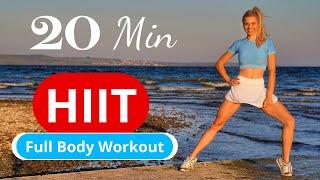 20 Min Intermediate Fat-Frying HIIT Workout | No-Jumping Alternatives | Melina Weber
