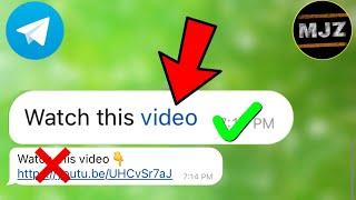 How to embed links in texts | how to add links inside a text message |Telegram