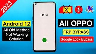 OPPO 2023 Android 12 Frp Bypass | OPPO Android 12 Google Lock Bypass | OPPO Frp Android 12 | OPPO |