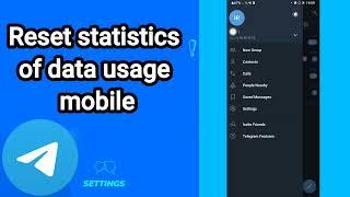 How to reset statistics of data usage mobile On Telegram